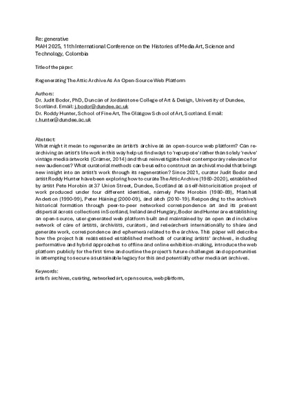 Accepted abstract