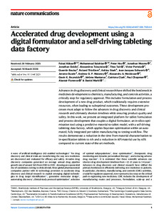 Accelerated Drug Development using a Digital Formulator and a Self-Driving Tableting DataFactory