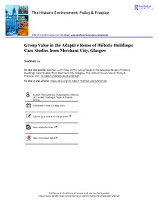 Group value in the Adaptive Reuse of Historic Buildings: Case Studies from Merchant City, Glasgow