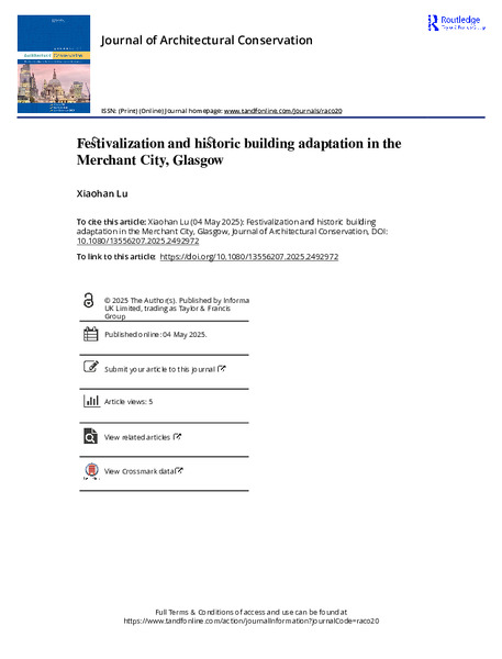 Festivalization and Historic Building Adaptation in the Merchant City, Glasgow