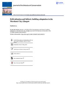 Festivalization and Historic Building Adaptation in the Merchant City, Glasgow