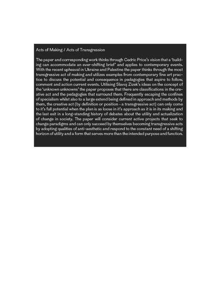 Acts of Making / Acts of Transgression II
