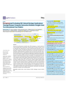 Designing and Evaluating XR Cultural Heritage Applications Through Human–Computer Interaction Methods: Insights from Ten International Case Studies