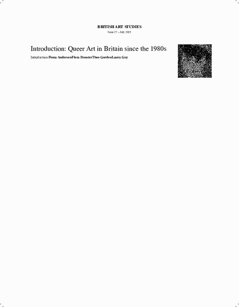Introduction: Queer Art in Britain since the 1980s