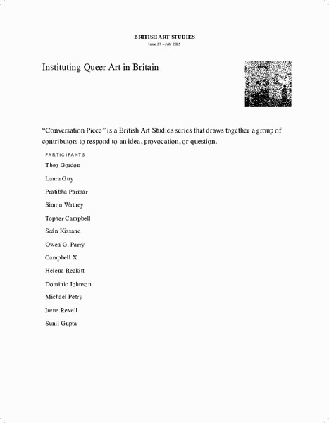 Instituting Queer Art in Britain