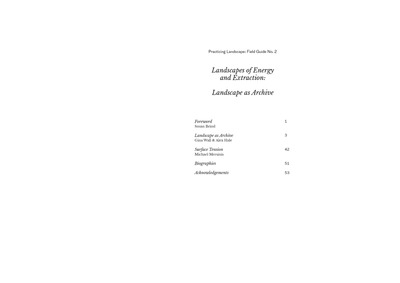 Landscape as Archive