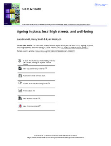 Ageing in place, local high streets and well-being