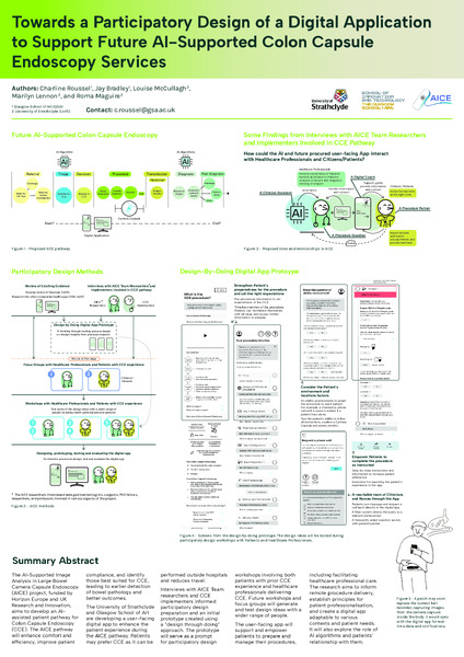 Towards a Participatory Design of a Digital Application to Support Future AI-Supported Colon Capsule Endoscopy Services