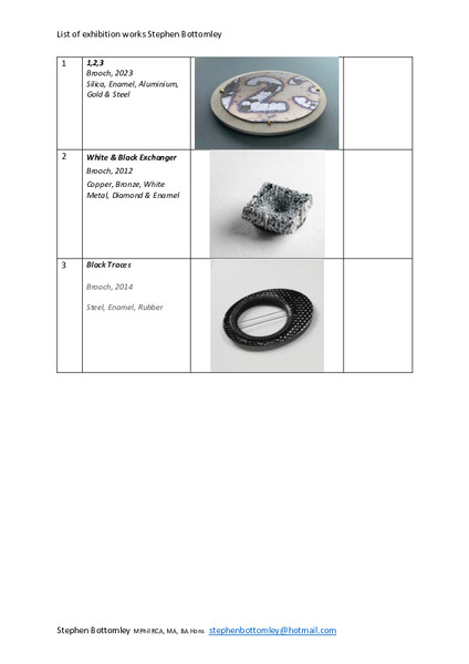 Exhibition pieces accompanying Conference