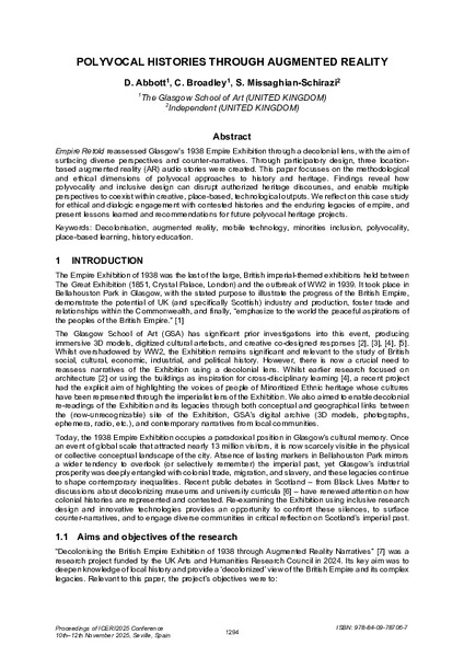 Polyvocal Histories through Augmented Reality