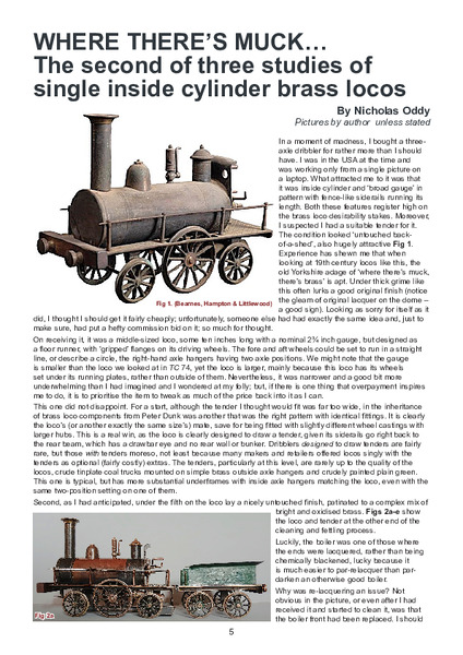 Three Studies of  Inside Cylinder Brass Locos
