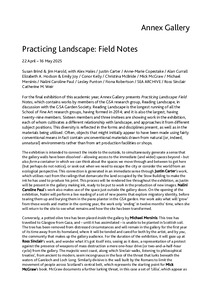 The Ghost of Stollenwurm as part of the Practicing Landscape: Field Notes exhibition