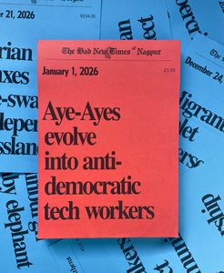 printed headlines assembled into physical book