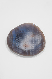 Eyeballing (a25-a26.jpg) Rachel Adams Laser engraved agate, paint