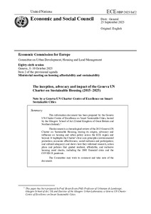 The inception, advocacy and impact of the Geneva UN Charter on Sustainable Housing (2015–2025)