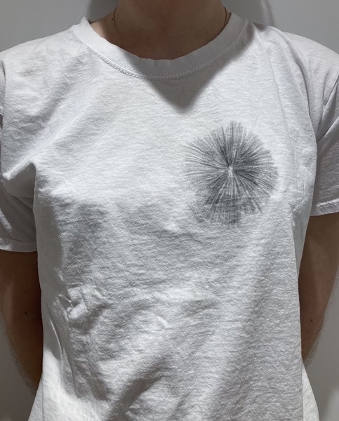 SMITH/STEWART pencil on T-shirt exterior, 2025
