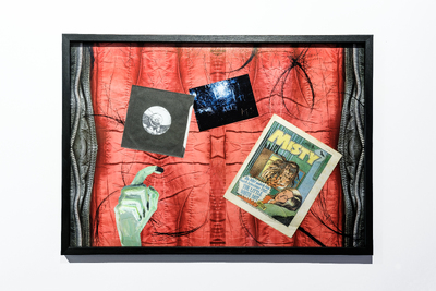 Bedroom Floor (Misty), 2023. Oil & pencil on paper, c-type print, photograph, vintage comic