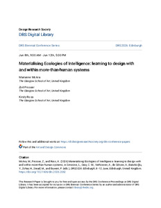 Materialising Ecologies of Intelligences: learning to design with and within more-than-human systems