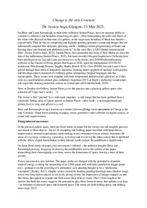 "Change is the Only Constant" Exhibition text