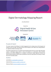 Digital Dermatology Mapping Report - Digital Health & Care Innovation Centre