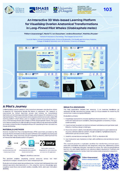 An Interactive 3D Web-based Learning Platform for Visualising Ovarian Anatomical Transformations in Long-Finned Pilot Whales (Globicephala melas)