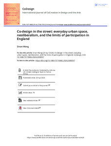 Co-design in the street: everyday urban space, neoliberalism, and the limits of participation in England