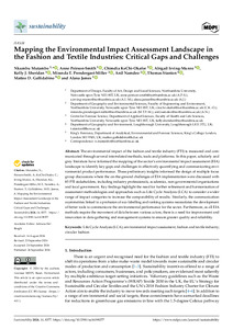 Mapping the Environmental Impact Assessment Landscape in the Fashion and Textile Industries: Critical Gaps and Challenges
