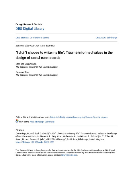 “I didn’t choose to write my life”: Trauma-informed values in the design of social care records
