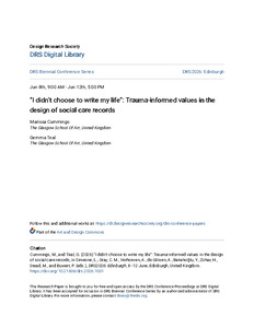 “I didn’t choose to write my life”: Trauma-informed values in the design of social care records