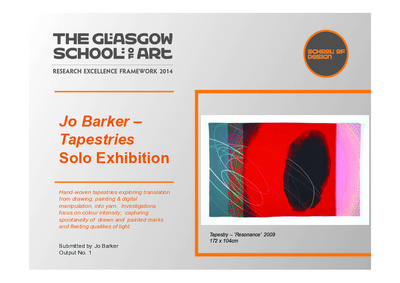 Jo Barker - Tapestries (solo exhibition)