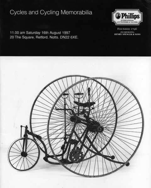 In the collections of Royal Museum of Scotland there can be found a Howe front steering, high wheel tricycle, similar to that illustrated in the much reproduced poster for the company’s Paris agency of c1884. I know this machine from cataloguing it for a 