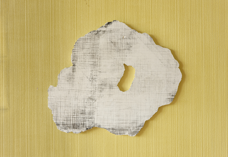 Slippage, 2009, plaster, screen print, 76 cm x 62 cm