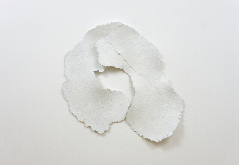 A Hesitation, 2009, paper pulp, oil paint, 95 x 87 cm