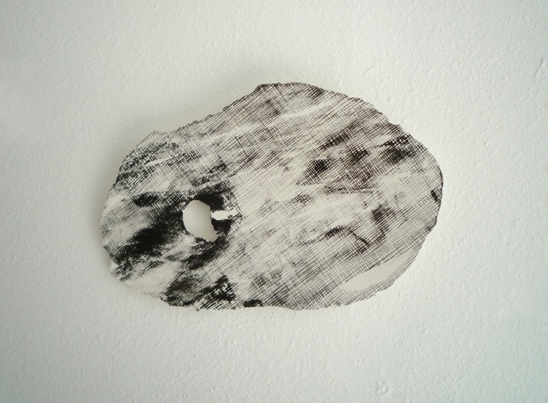 Untitled , 2010, Screen print, plaster, 50 cm x 40 cm