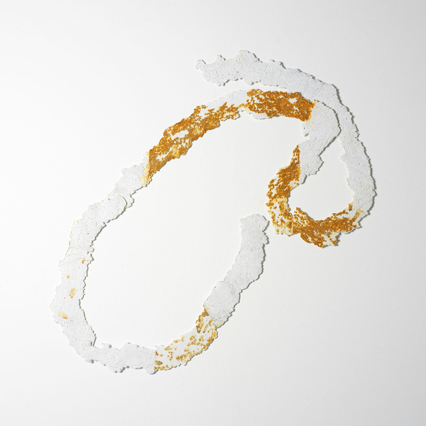 Outline, 2008, paper pulp, 96 cm x 94 cm x 0.5 cm