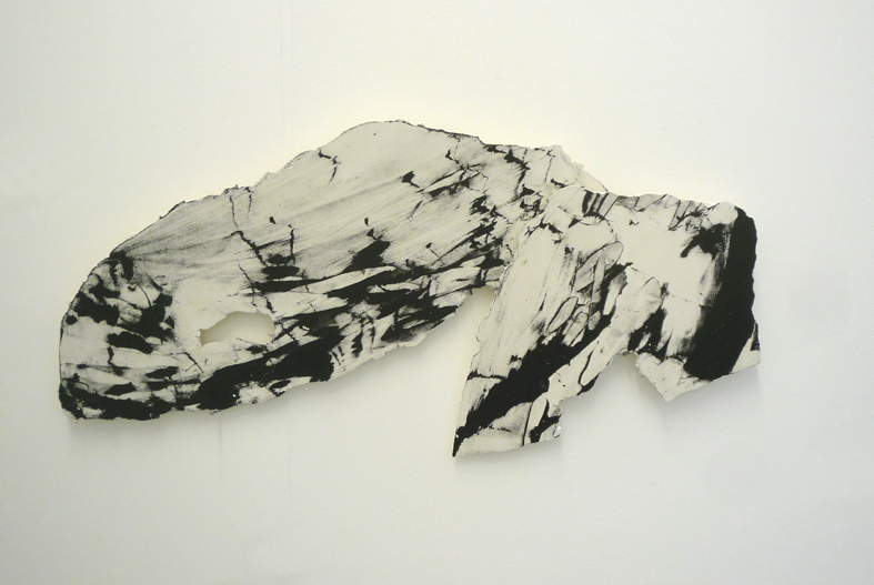 The shape of the Thought I am After, 2010, Screen print on plaster,75 x 47 cm x 42 cm 