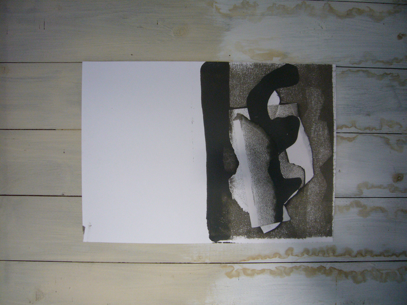 Untitled, Screen print on paper with collage, 2008, 60 cm x 42 cm