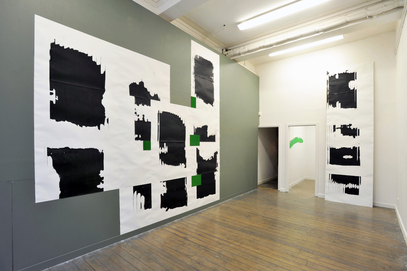 Installation view of Collisions in the process of feeling obstacles