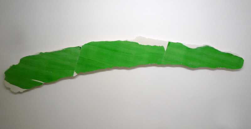 Cuttings, 2012, Screenprint, plaster,190cm x 40cm