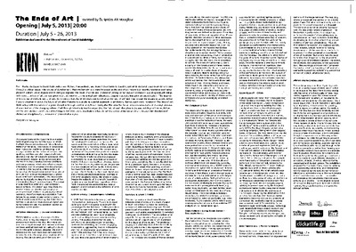 The Ends of Art