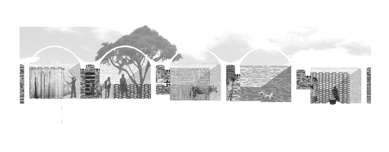 House in Luanda: Patio and Pavilion