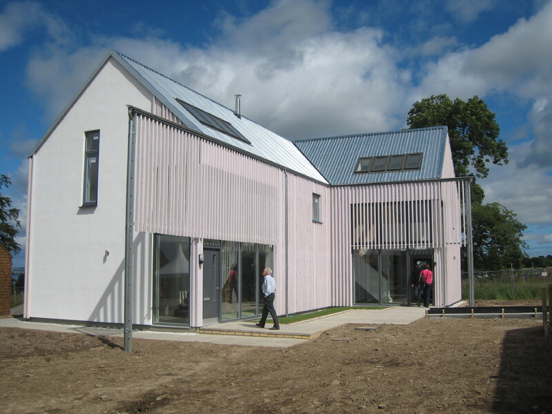 photo of extended cladding system forming external screens