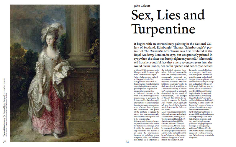 Sex, Lies and Turpentine.