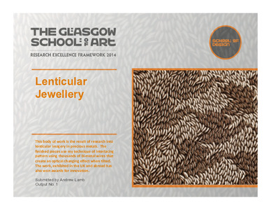 'Lenticular' Jewellery