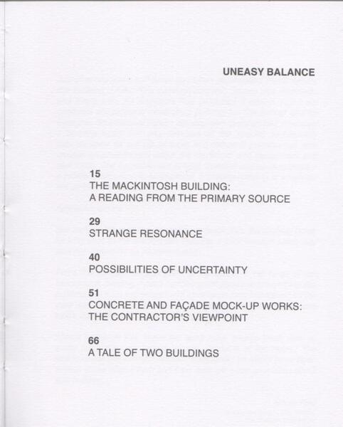 Uneasy Balance