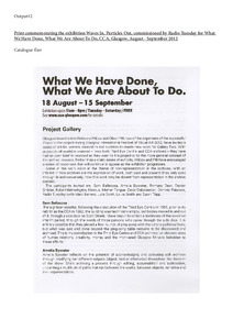 Exhibition leaflet and photographs