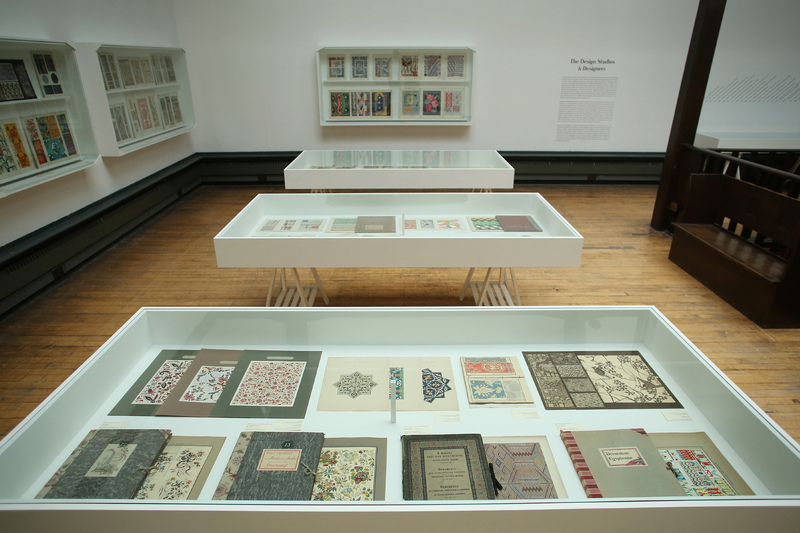 Interwoven Connections: The Stoddard Templeton Design Studio and Design Library, 1843-2005 (installation view)  Mackintosh Museum, The Glasgow School of Art, 9 Nov 2013 – 11 Jan 2014. Photo Janet Wilson