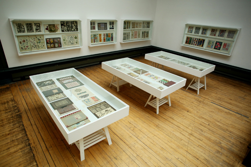 Interwoven Connections: The Stoddard Templeton Design Studio and Design Library, 1843-2005 (installation view)  Mackintosh Museum, The Glasgow School of Art, 9 Nov 2013 – 11 Jan 2014. Photo Janet Wilson