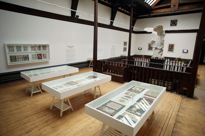 Interwoven Connections: The Stoddard Templeton Design Studio and Design Library, 1843-2005 (installation view)  Mackintosh Museum, The Glasgow School of Art, 9 Nov 2013 – 11 Jan 2014. Photo Janet Wilson