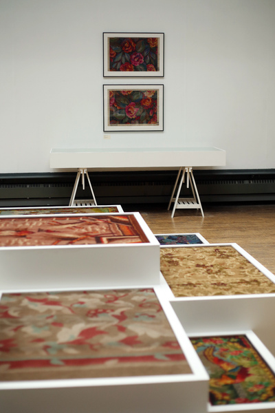 Interwoven Connections: The Stoddard Templeton Design Studio and Design Library, 1843-2005 (installation view)  Mackintosh Museum, The Glasgow School of Art, 9 Nov 2013 – 11 Jan 2014. Photo Janet Wilson